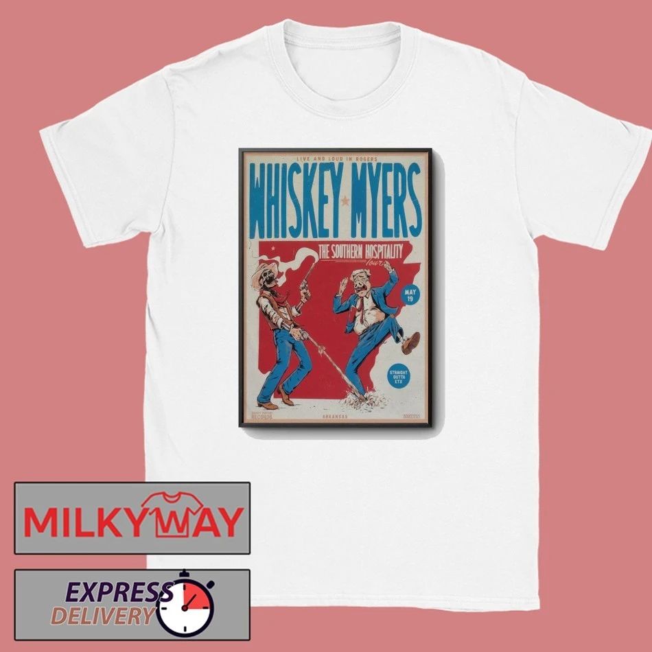 Whiskey Myers concert Rogers, Walmart AMP, May 19, 2026 Poster shirt