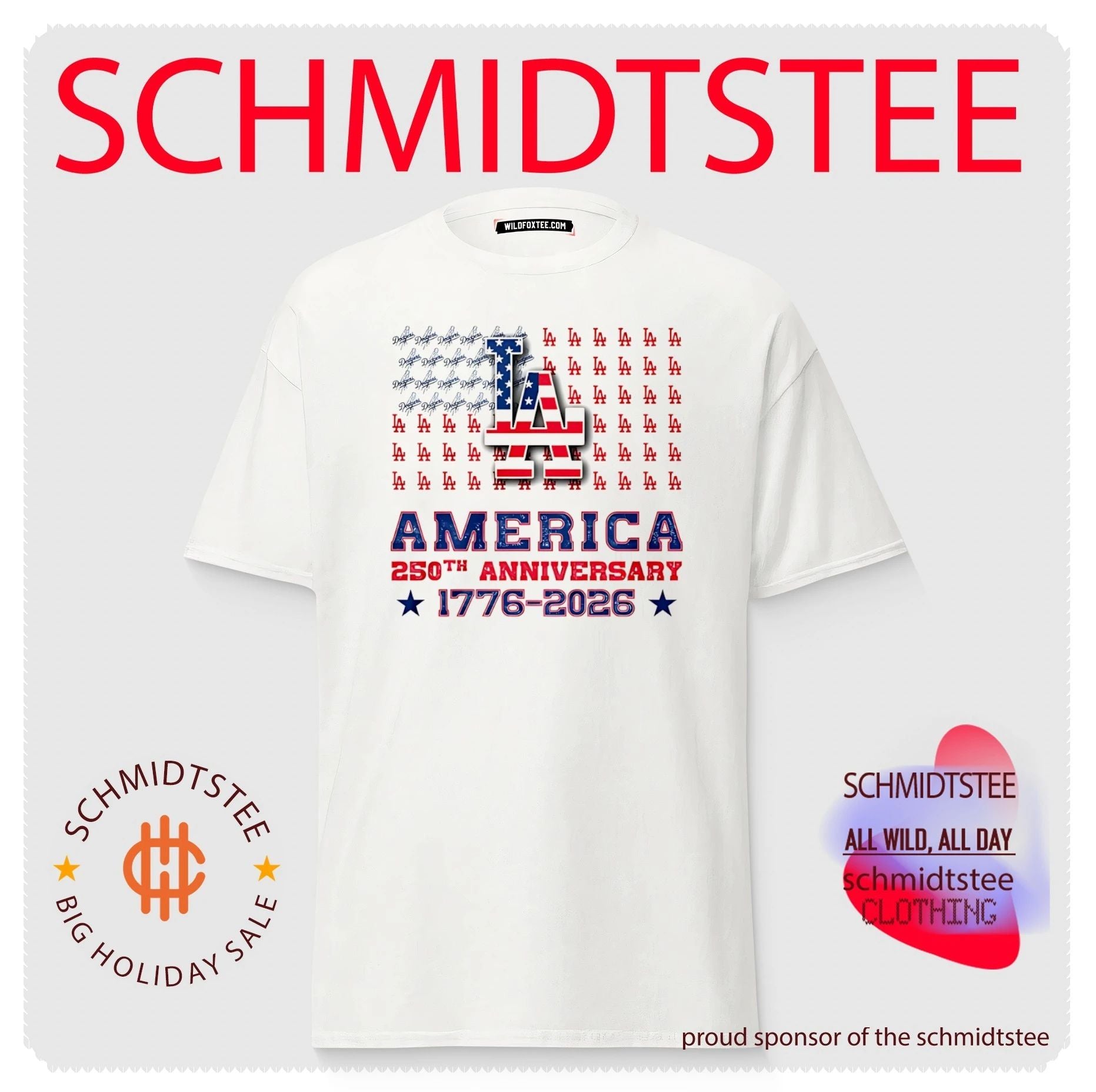 Los Angeles Dodgers America 250th anniversary 1776 2026 graphic shirt