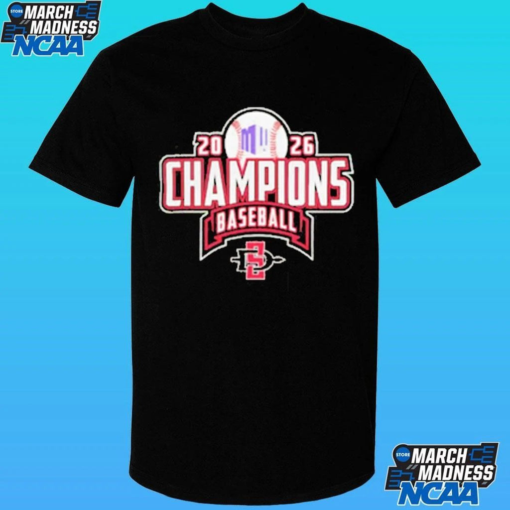 San Diego State Aztecs Ncaa Regular Season Champions Baseball 2026 Shirt