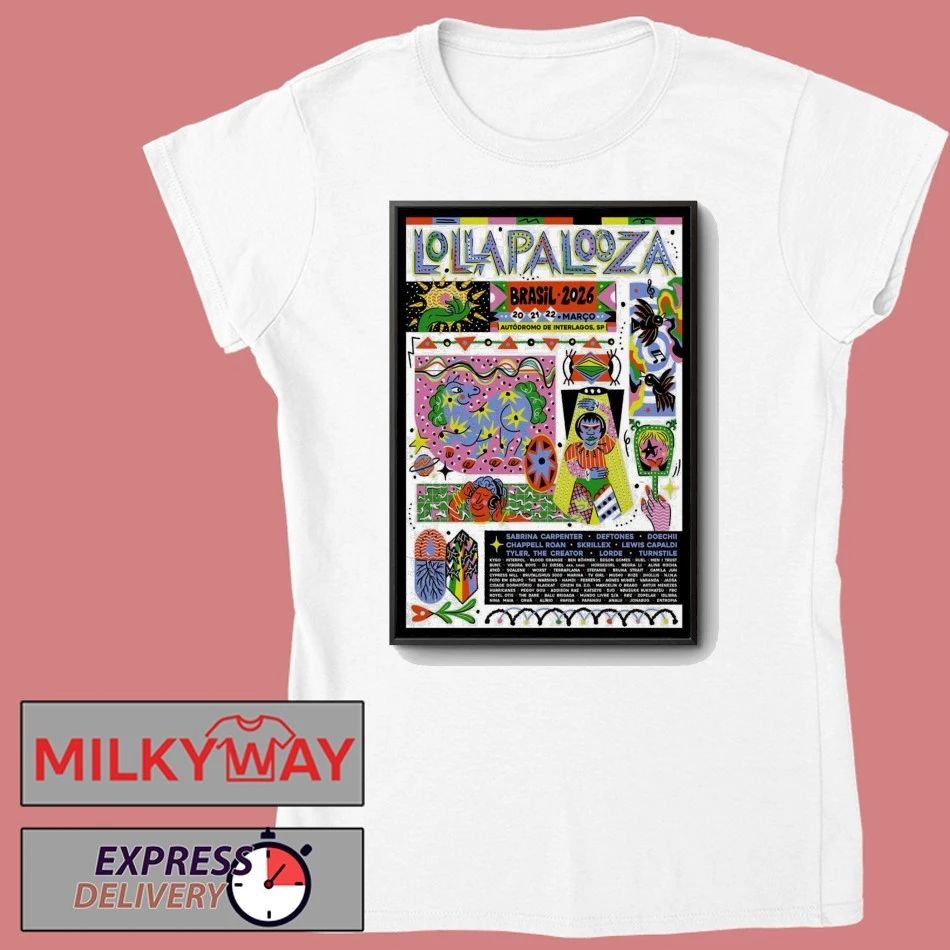 POSTER São Paulo Brazil Lollapalooza Mar 22 2026 shirt