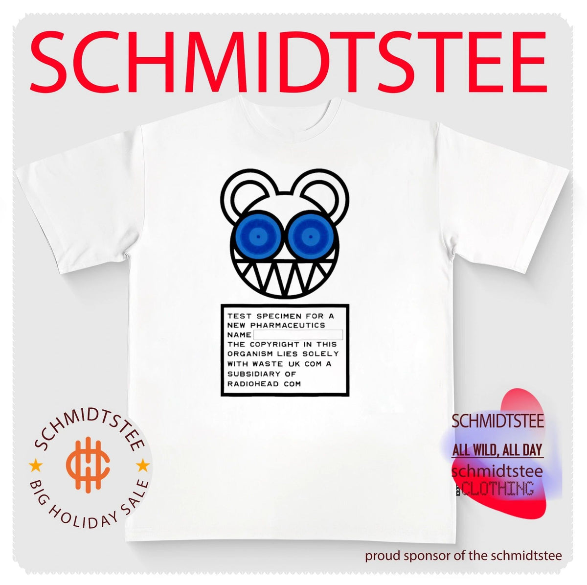 WASTE Bear Radiohead Test Specimen Organism shirt