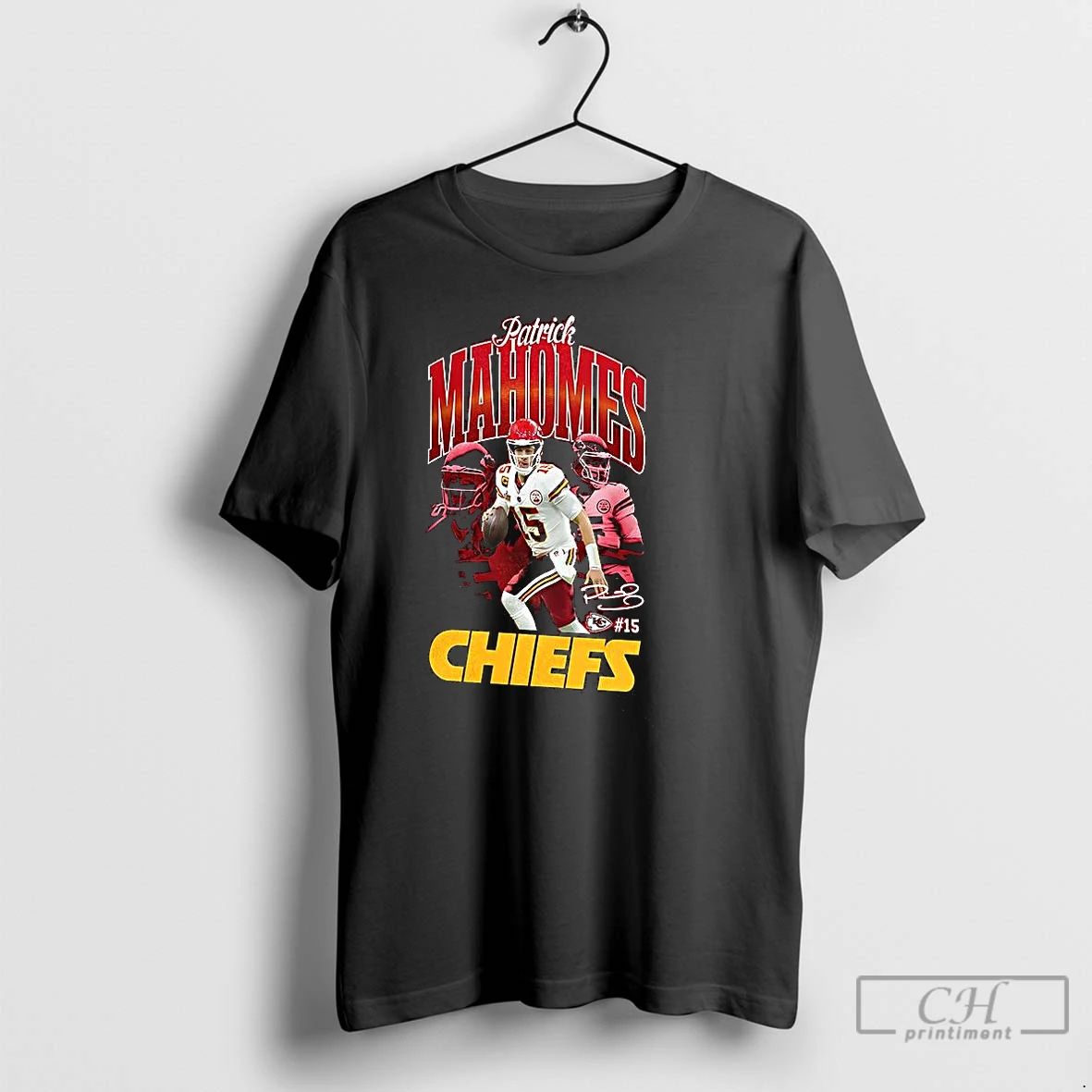 Classic Patrick Mahomes Kansas City Chiefs Football Player Name And Number Signature T Shirts