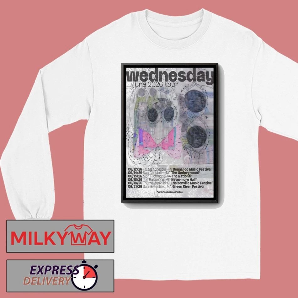 Wednesday Tour June 2026 Poster shirt