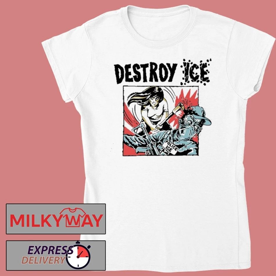Destroy Ice Police Ice White Shirt