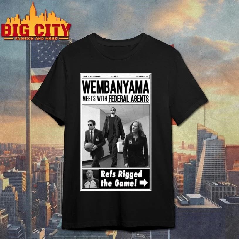 Wembanyama X-Files Style Federal Agents San Antonio Basketball Shirt