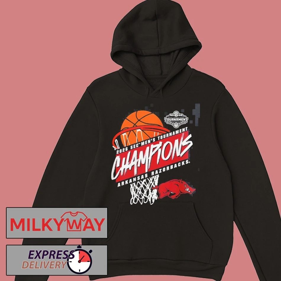 Arkansas Razorbacks 2026 SEC Men’s Basketball Tournament Champions T-Shirt