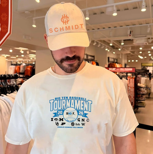 2026 Big Ten Baseball Tournament Charles Schwab Field Omaha logos shirt