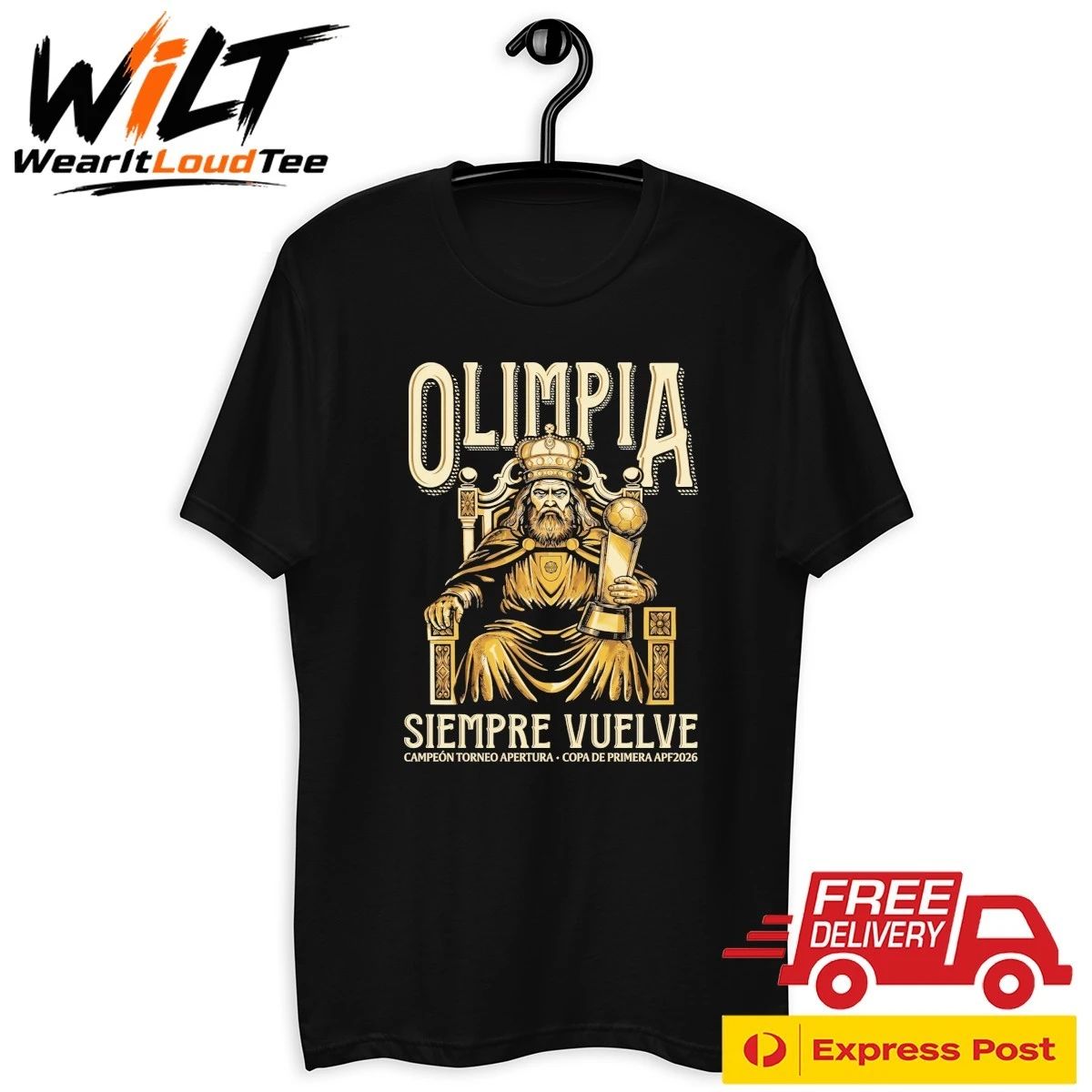 Olimpia Siempre Vuelve 48 Campeón Torneo Apertura 2026 Shirt