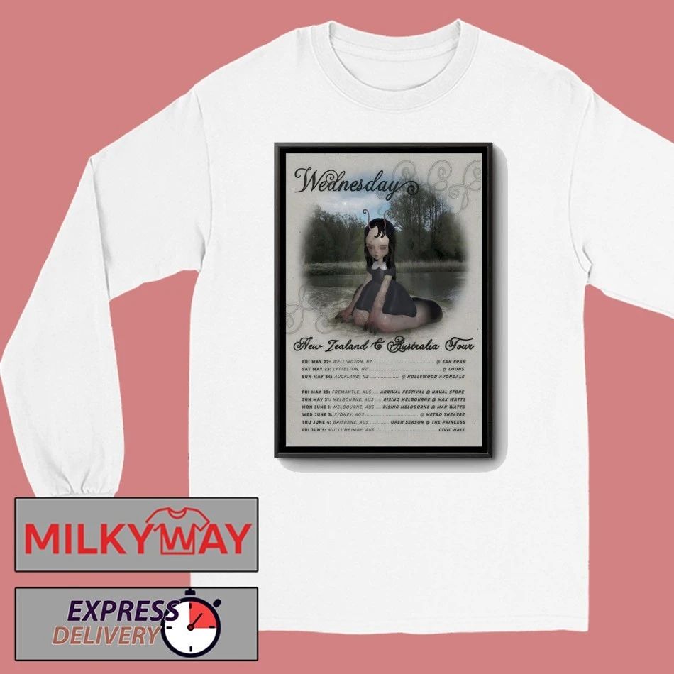 Wednesday New Zealand And Australia 2026 Tour Poster shirt