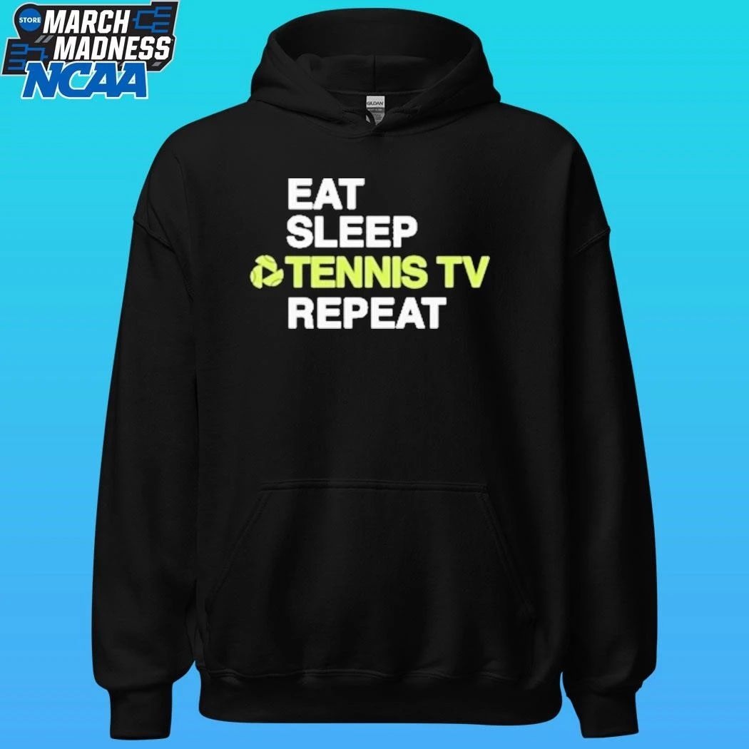 Jon Favreau Eat Sleep Tennis Tv Repeat Shirt