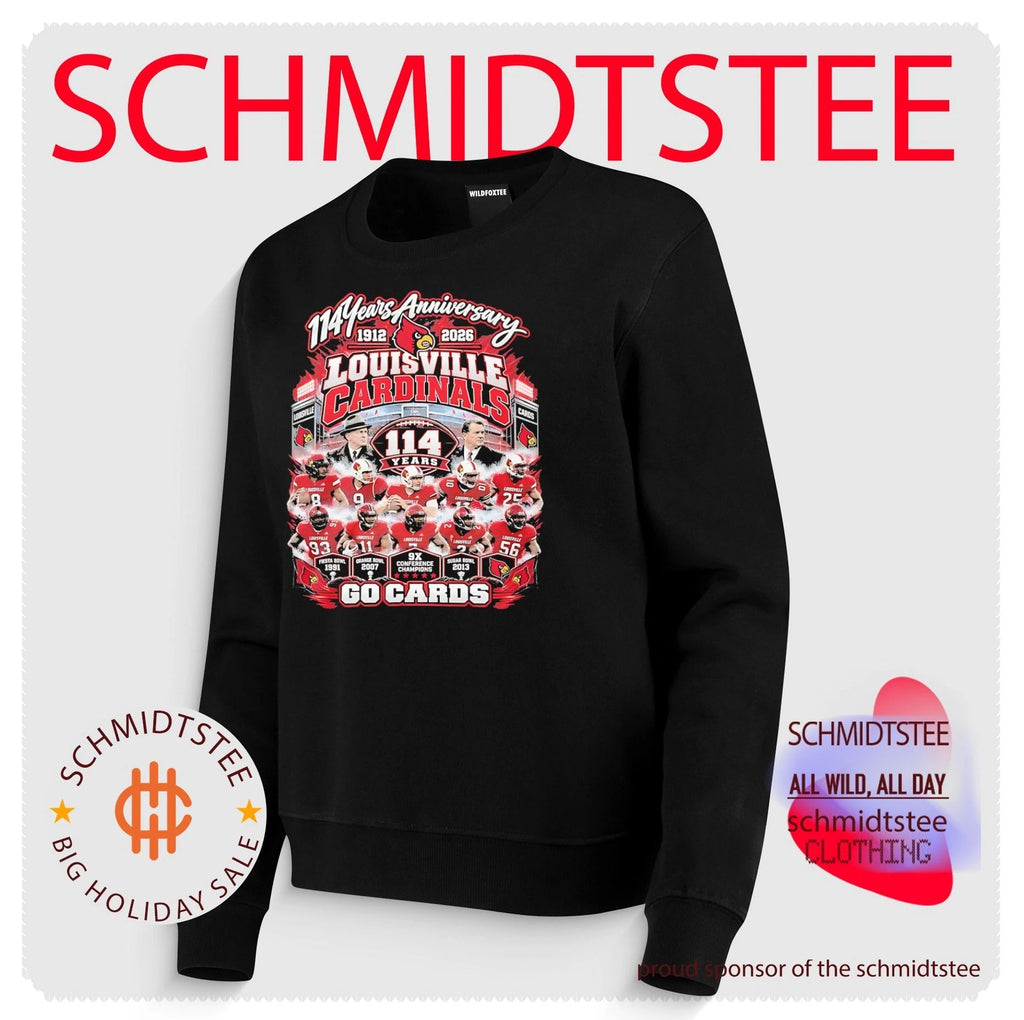 Louisville Cardinals 114 years Anniversary 1912-2026 go Cards shirt