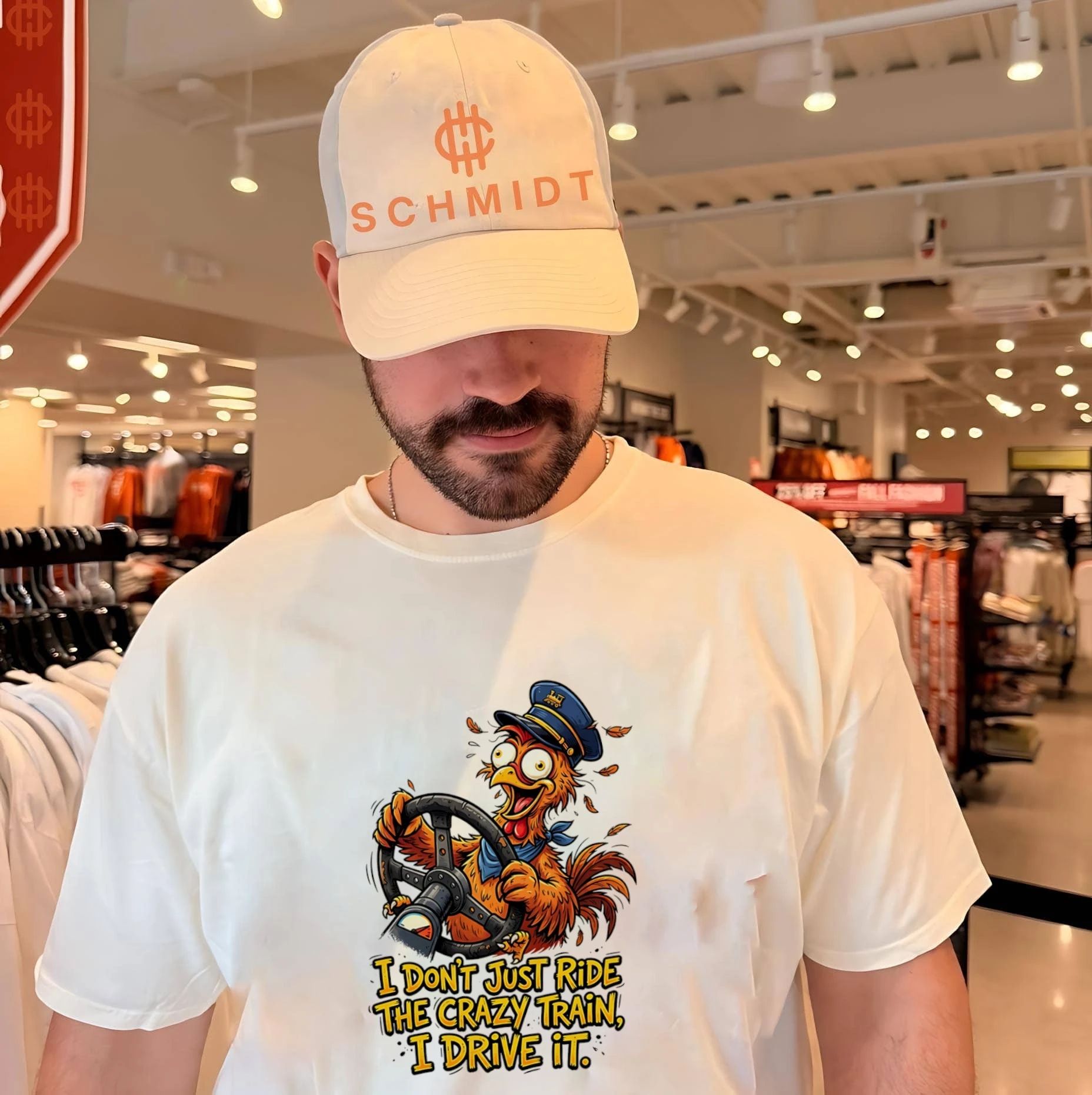 I don’t just ride the crazy train I drive it cartoon chicken shirt