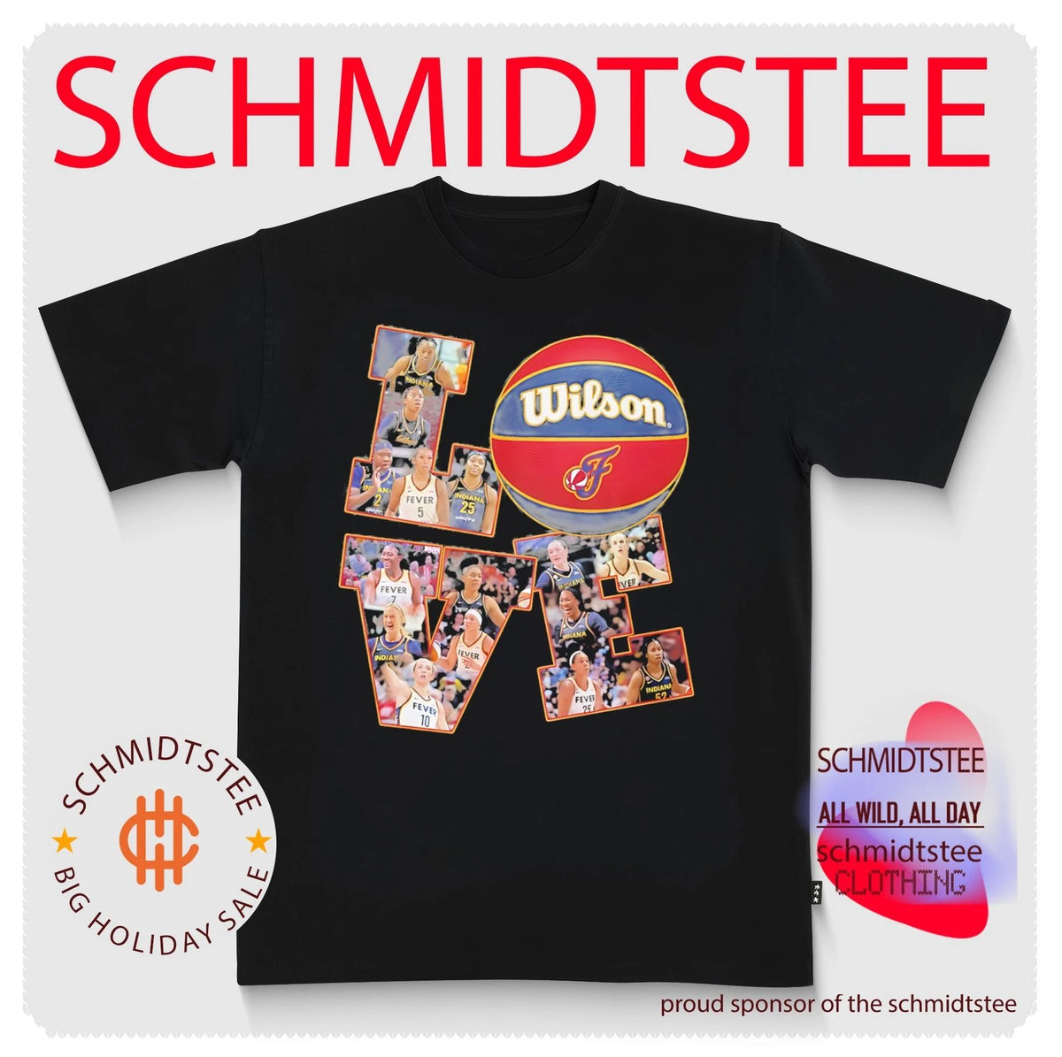Indiana Fever LOVE with Wilson basketball graphic shirt