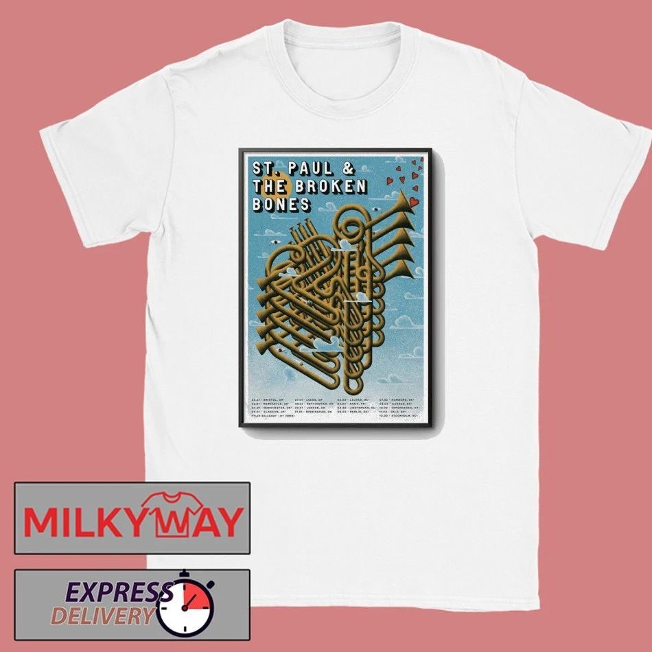 Poster St. Paul & The Broken Bones United Kingdom And European Tour 2026 shirt