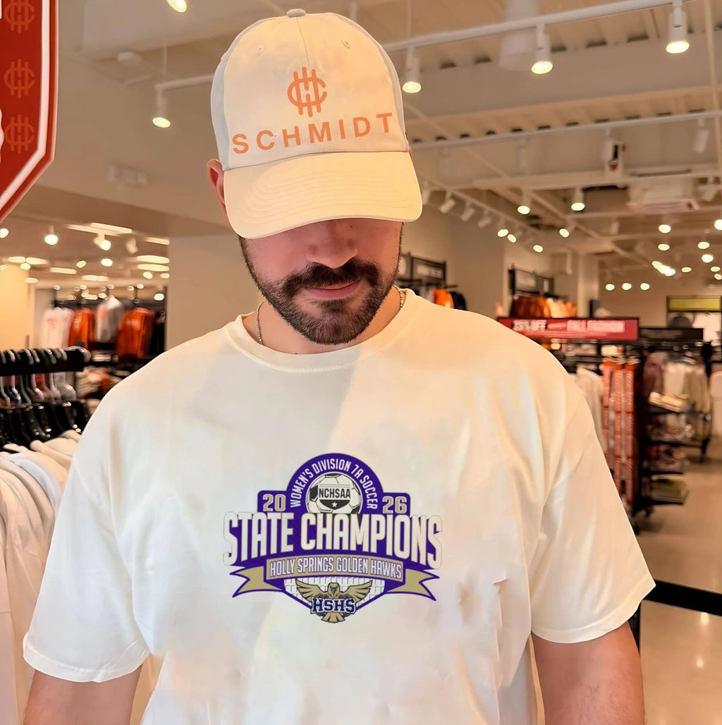 Holly Springs Golden Hawks 2026 NCHSAA Women’s Division 7A Soccer Champions shirt