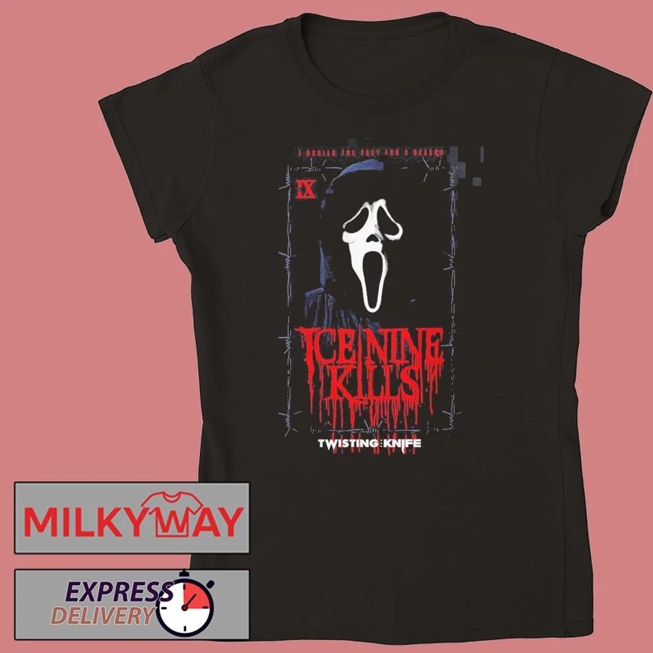 Ice Nine Kills X Scream 7 Ghost Face Twisting The Knife Portrait I Buried The Past For A Reason Hot Topic Exclusive T-Shirt