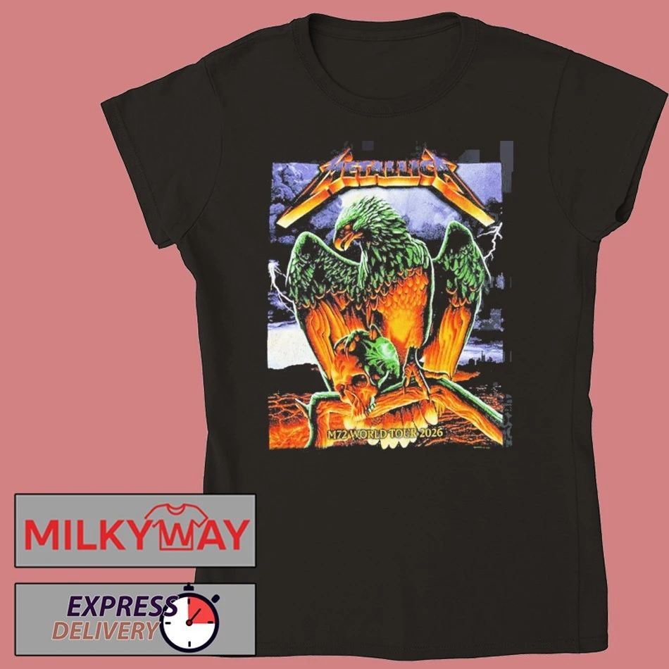 Metallica M72 Frankfurt 2026 Night 2 Venue Merch Tee At Frankfurt Germany Deutsche Bank Park On 24 May 2026 The Eagle Two Sided T-Shirt