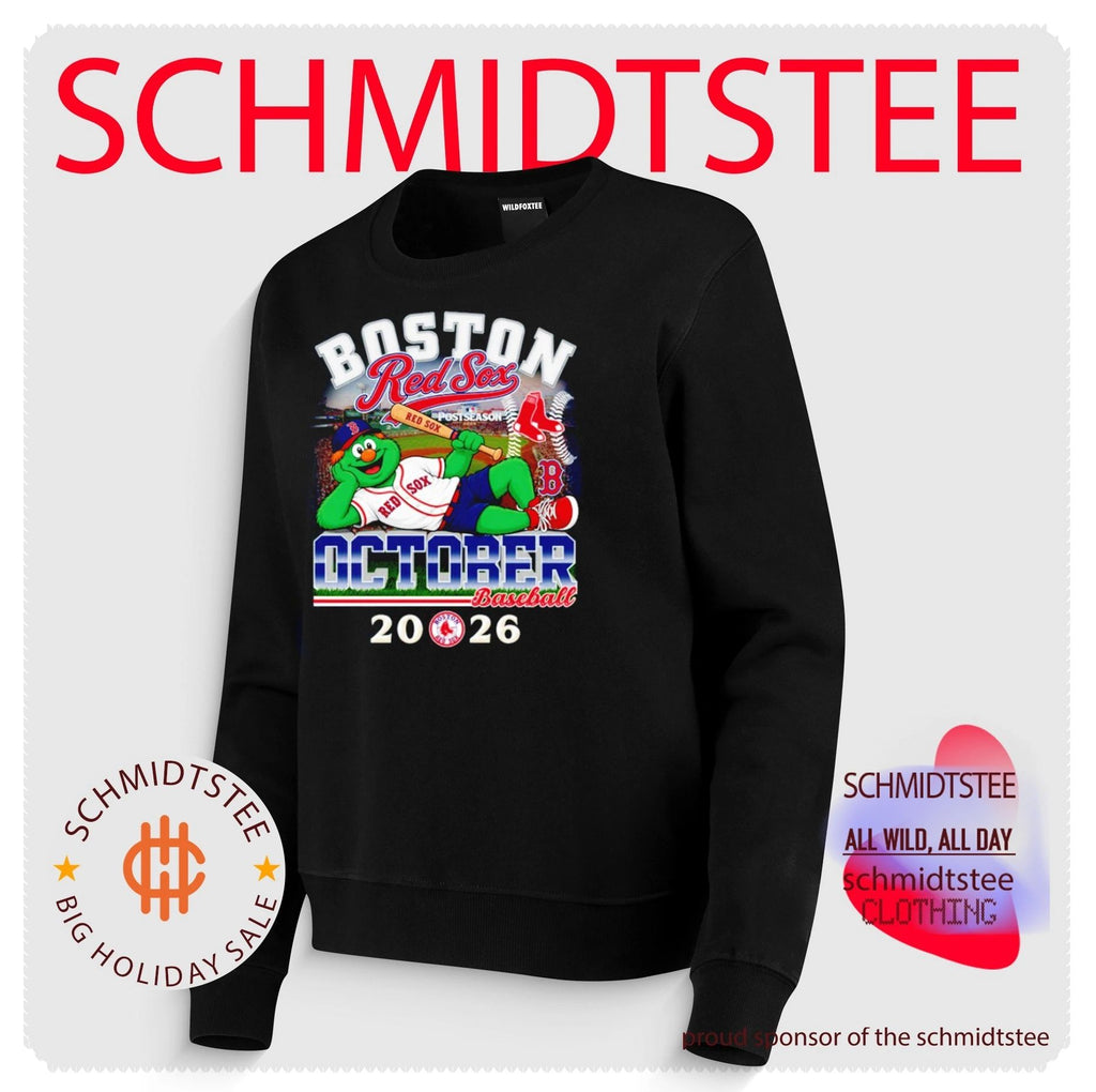 Boston Red Sox 2026 Postseason October Baseball mascot shirt