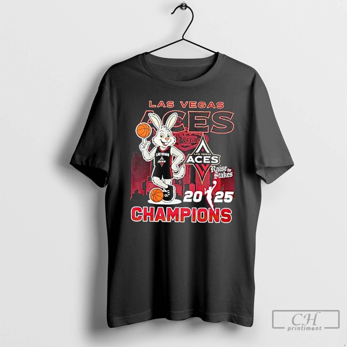 Classic 2025 Wnba Champions Las Vegas Aces Raise The Stakes Skyline T Shirts