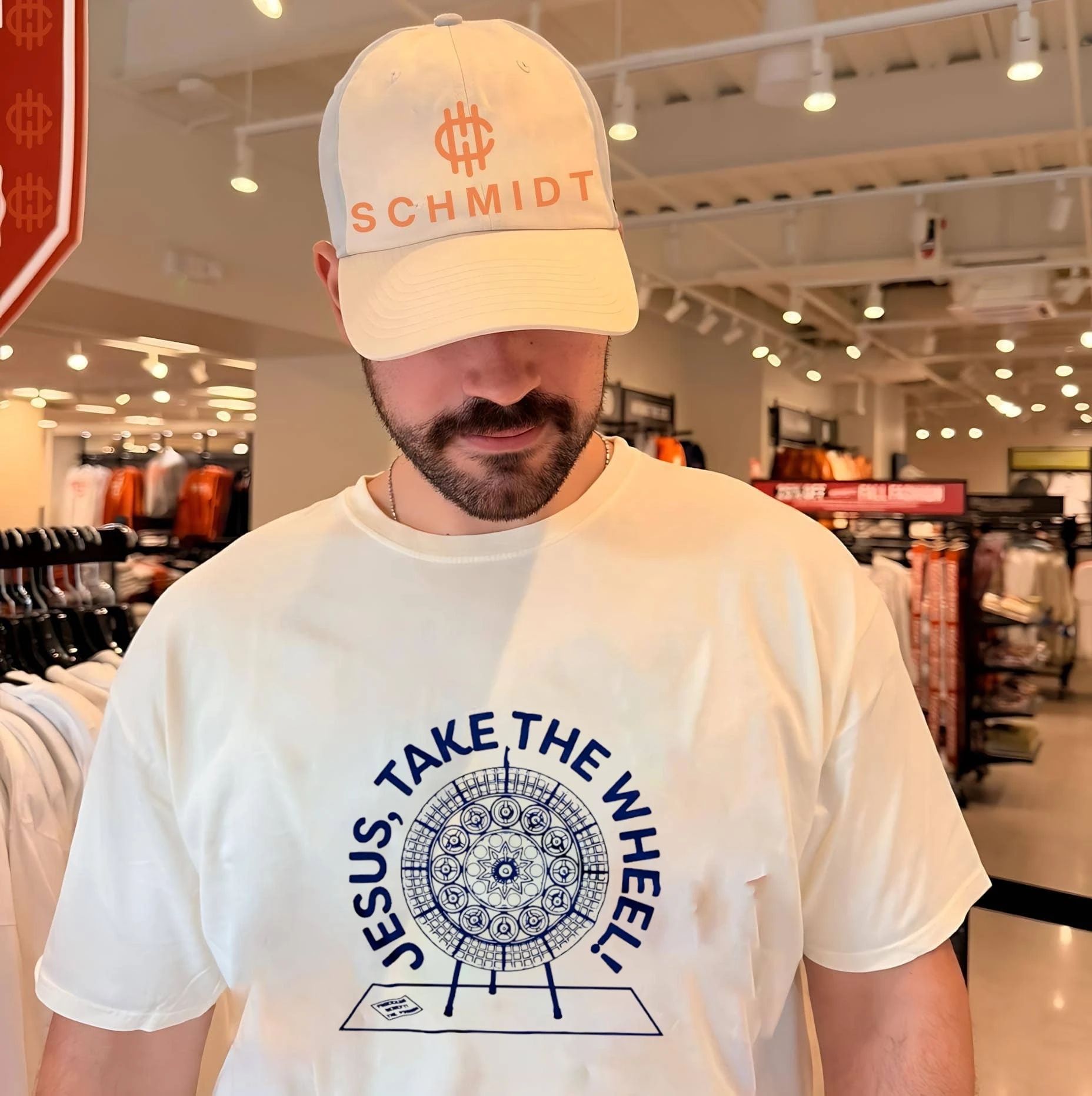 Jesus take the wheel wheel spin shirt