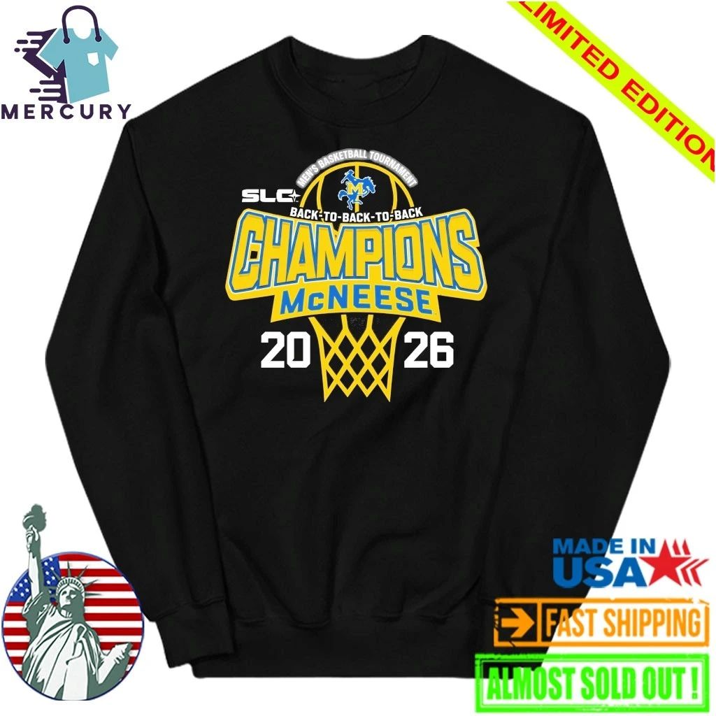 McNeese State Cowboys 2026 Southland Conference Men’s Basketball Tournament Champions Shirt