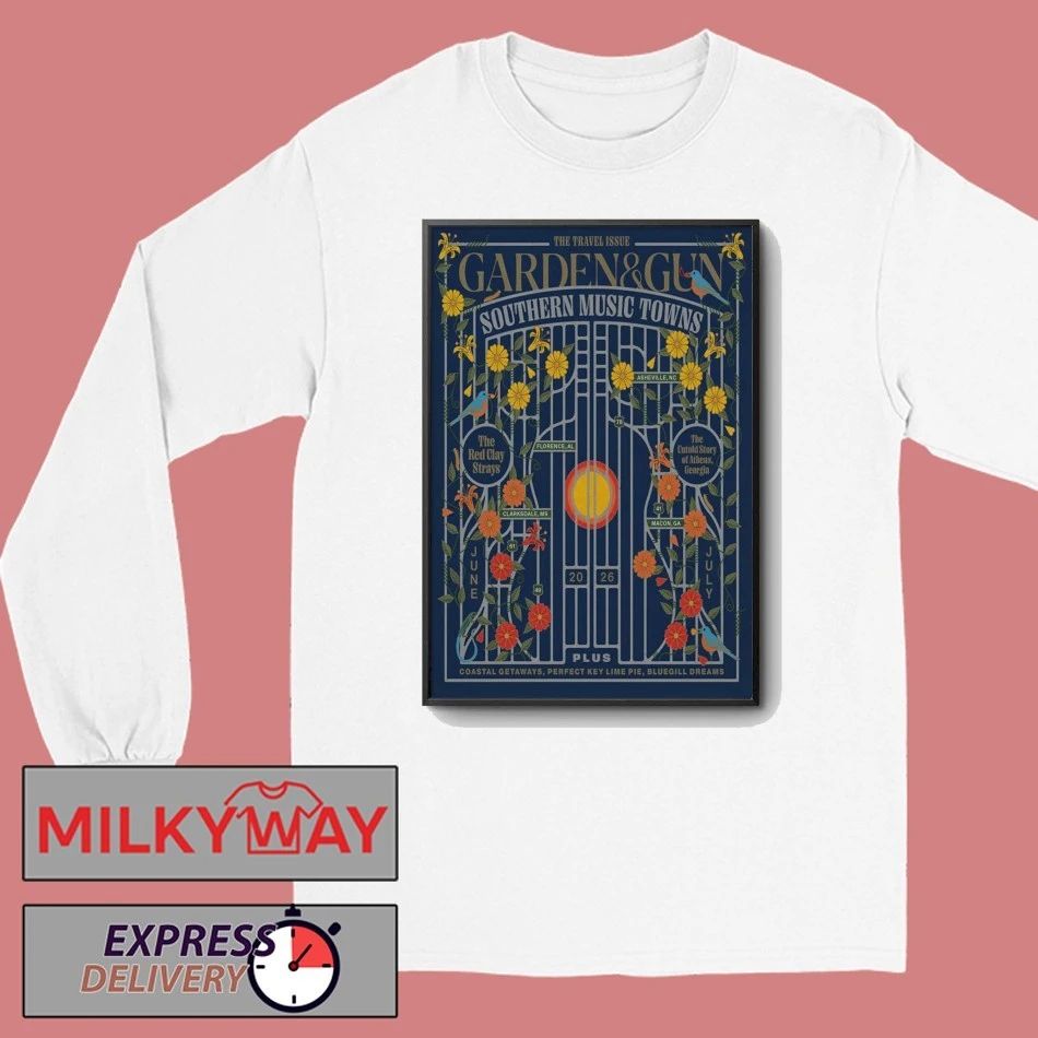 Garden And Gun Southern Music Towns June-July 2026 Tour Poster shirt