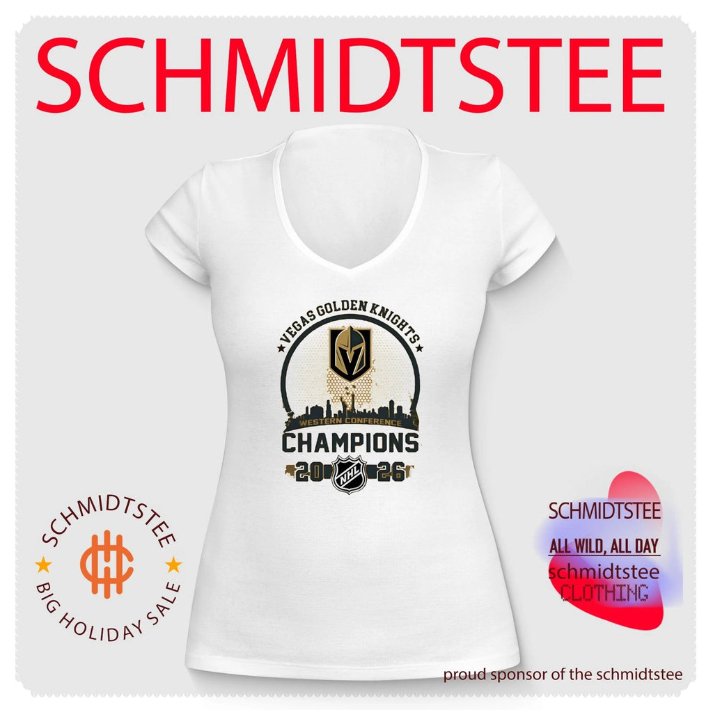 Vegas Golden Knights 2026 Western Conference Champions city skyline shirt