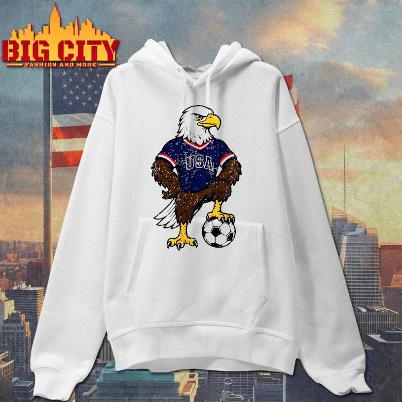 Soccer mascot Bald Eagle USA Team shirt