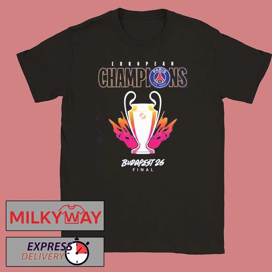 PSG Budapest 2026 UCL Final Winners T-shirt