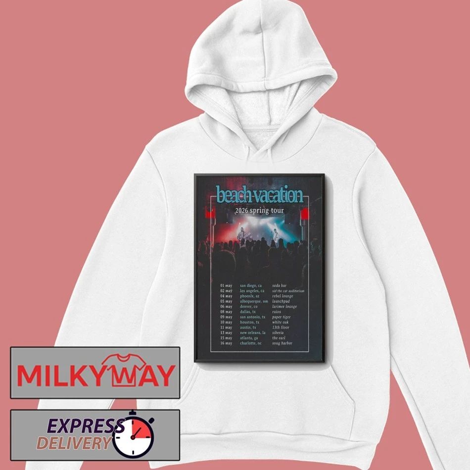 Poster Beach Vacation 2026 Tour Spring shirt