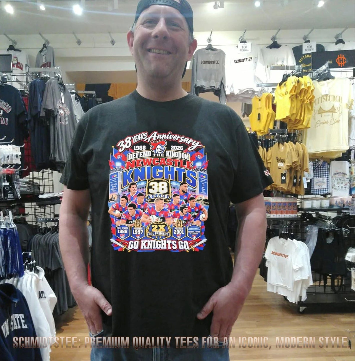 Newcastle Knights 38th Anniversary go Knights go shirt