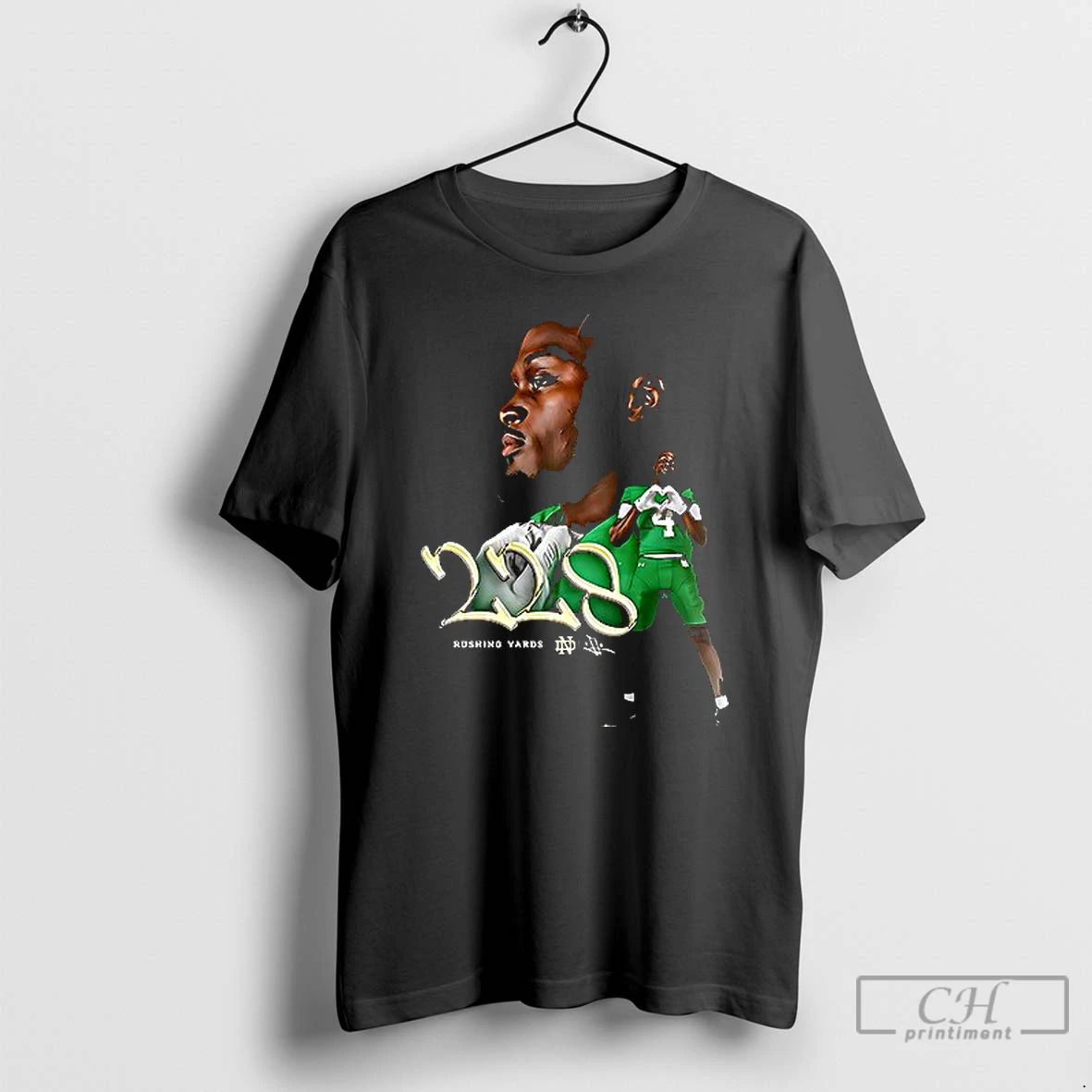Classic Notre Dame Fighting Irish Jeremiyah Love Career High 228 Rushing Yards Signature Shirts