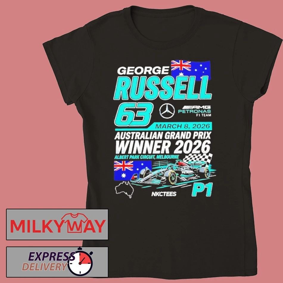 George Russell AMG Petronas F1 Team P1 Australian Grand Prix 2026 Champions shirt