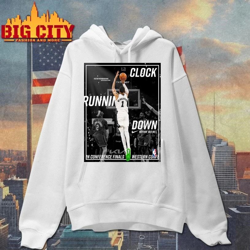 Victor Wembanyama San Antonio Spurs Clock Running Down Western Conference Finals Shirt