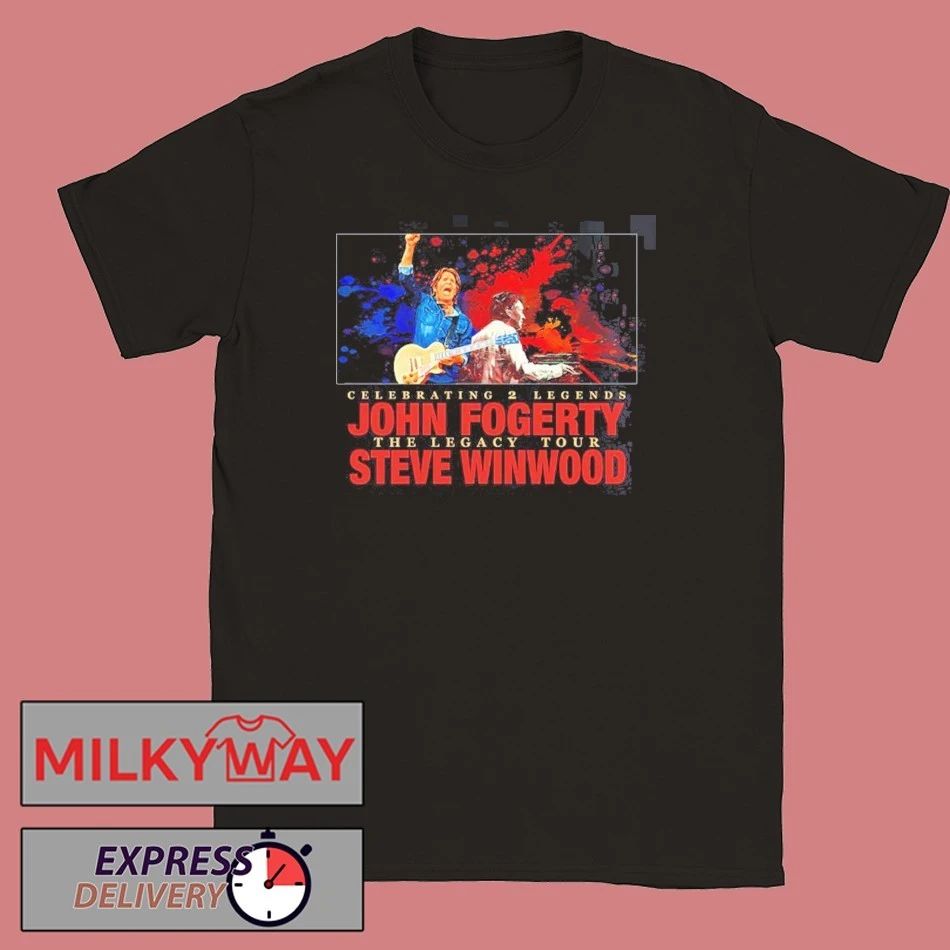 John Fogerty With Steve Winwood Celebrating 2 Legends The Legacy Tour 2026 Schedule Dates Two Sided T-Shirt