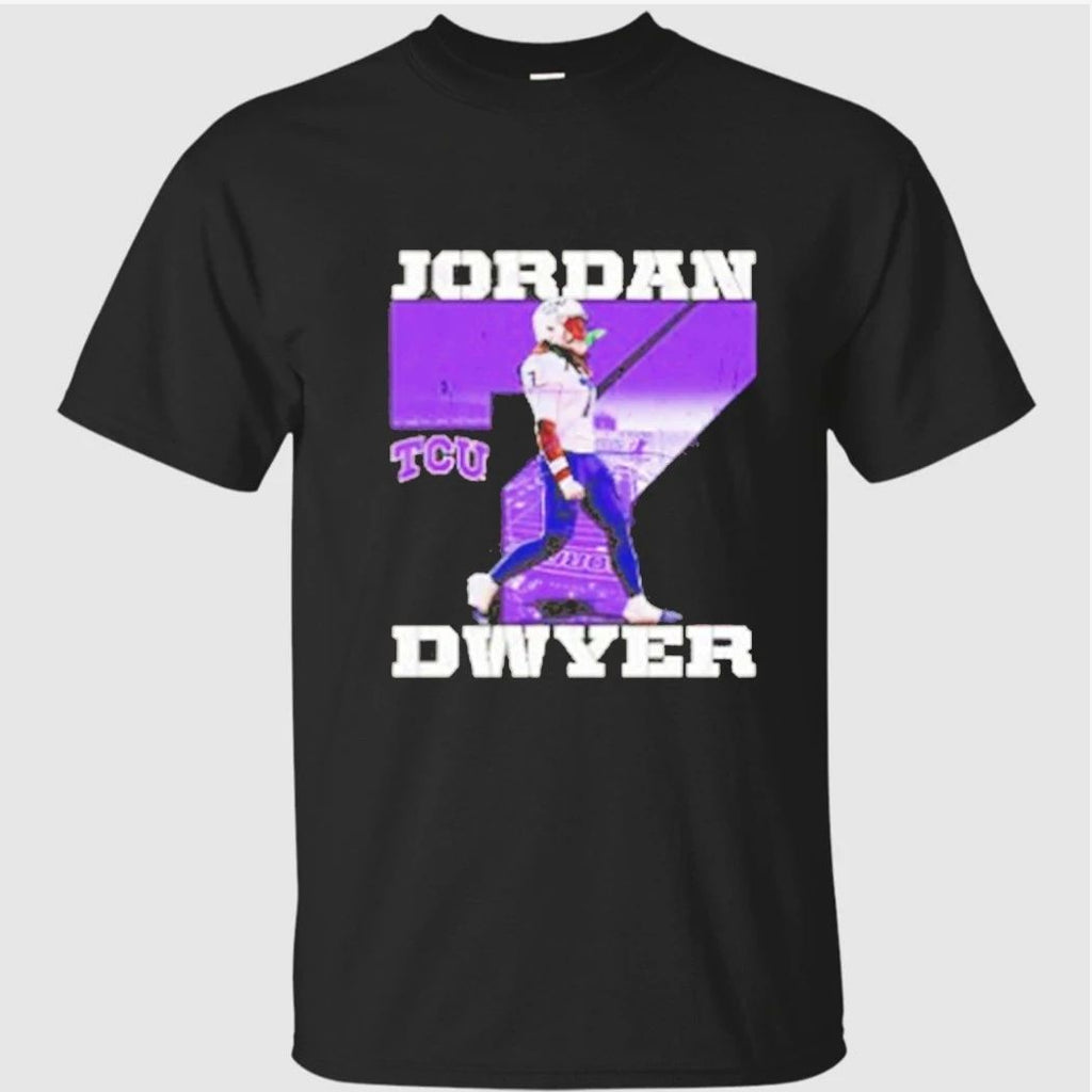 Jordan Dwye number 7 of TCU Horned Frogs NCAA football graphic shirt