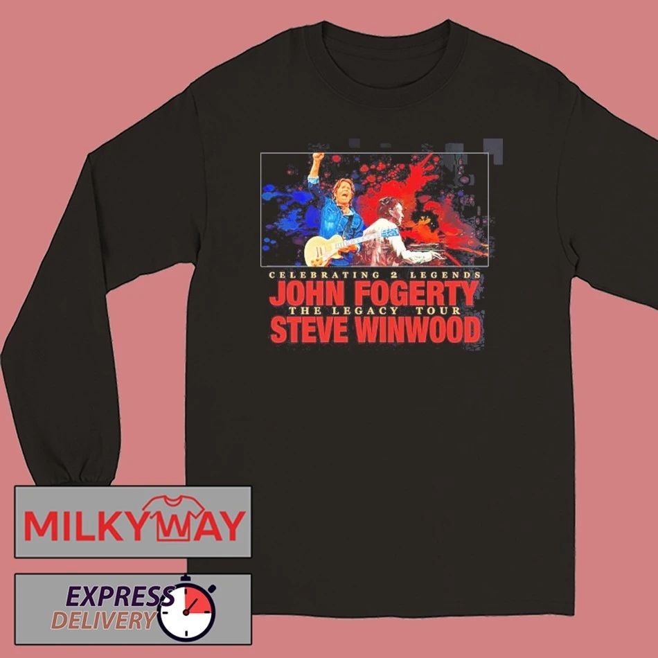 John Fogerty With Steve Winwood Celebrating 2 Legends The Legacy Tour 2026 Schedule Dates Two Sided T-Shirt