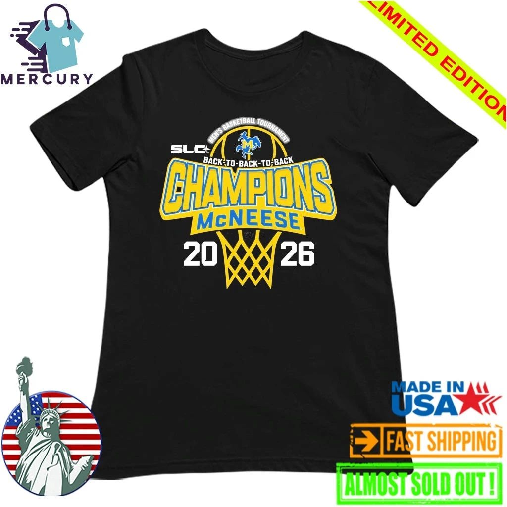 McNeese State Cowboys 2026 Southland Conference Men’s Basketball Tournament Champions Shirt