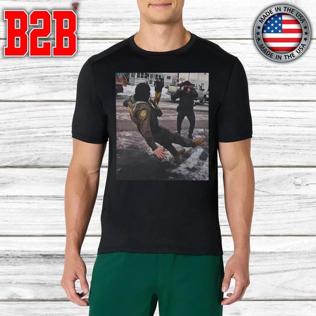 ICE Agent’s Epic Ice Slip Shirt
