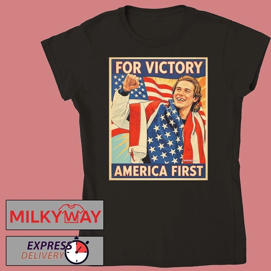 Jack Hughes Teeth Gold Champion Olympic Winter 2026 For Victory America First Unisex T Shirt