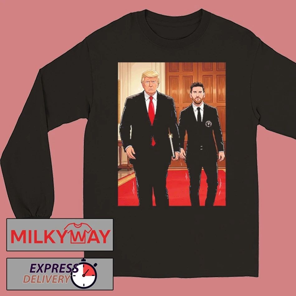 Leo Messi Meets Donald Trump Inter Miami Champions MLS Cup at the White House shirt