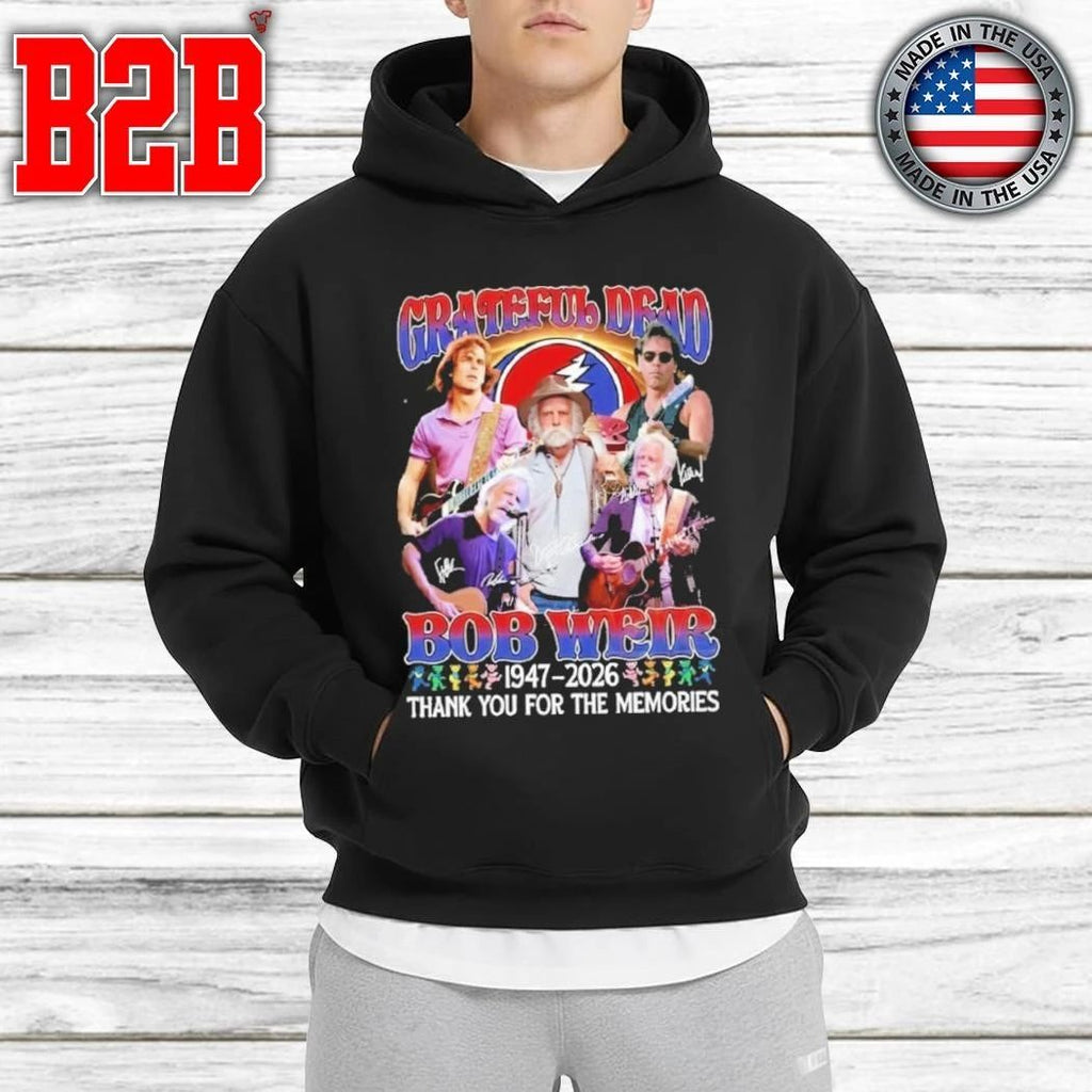 Grateful Dead Bob Weir 1947-2026 Thank You For The Memories Shirt