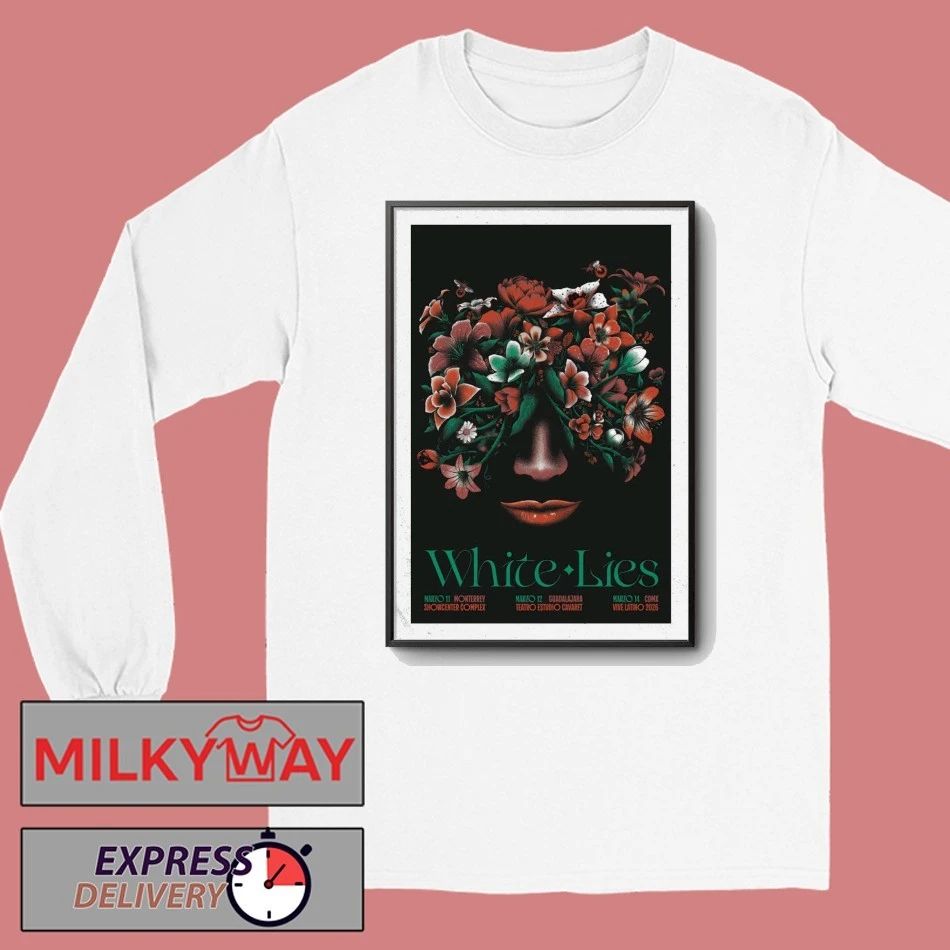 White Lies March 12 2026 Zapopan, Mexico Limited Poste shirt