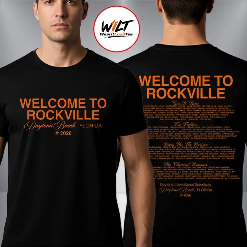Welcome To Rockville 2026 Festival Merchandise Clean Script Lineup Headliner Shirt