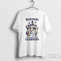 Classic Seattle Mariners 2025 American League Champions Caricature T Shirts