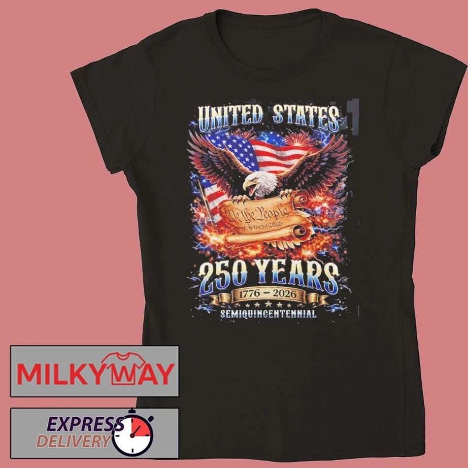 United States Of America USA 250 Anniversary 1776 2026 Eagle Semiquincentennial T-Shirt