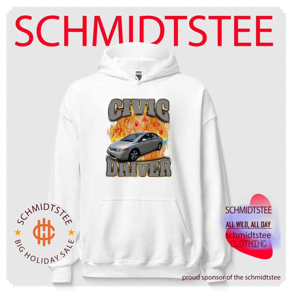 Civic driver car on flame graphic shirt