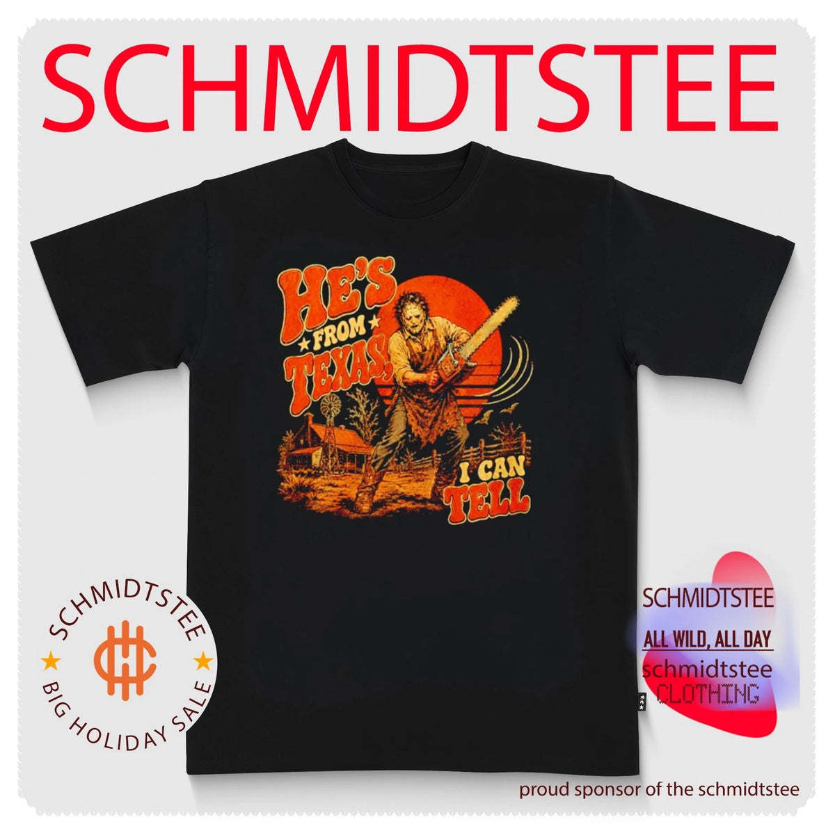 The Texas Chainsaw Hes From Texas I Can Tell Halloween shirt