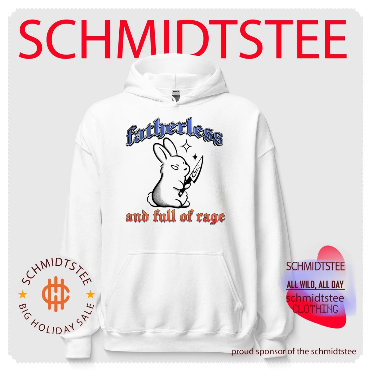 Fatherless and Full of Rage Rabbit with Knife shirt