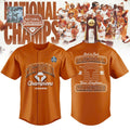Texas Longhorns 2026 NCAA Softball National Champions Back to Back Commemorative Baseball Jersey